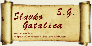 Slavko Gatalica vizit kartica